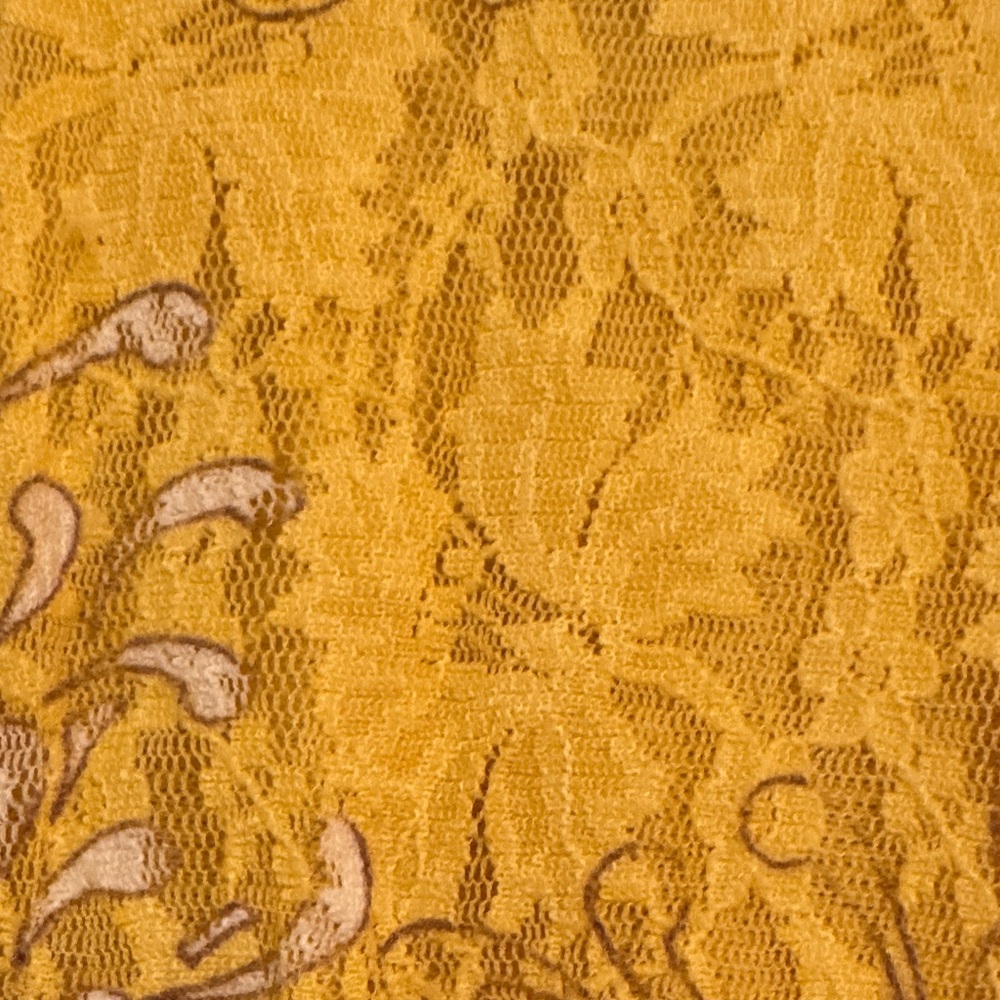INC International Concepts Yellow Sleeveless Floral Lace Overlay Women Top - Picture 14 of 15
